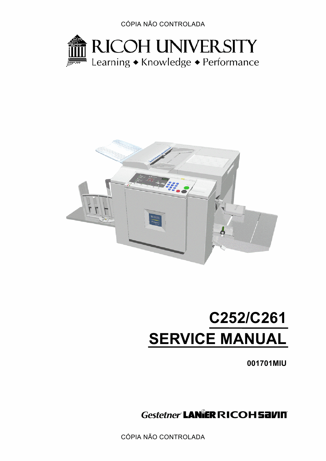 RICOH Aficio JP-730 735 C252 C261 Service Manual-1